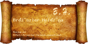 Brüszler Heléna névjegykártya